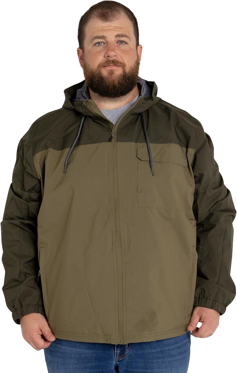Snow Country Outerwear Men's Big Sizes Windbreaker Packable Rain Jacket