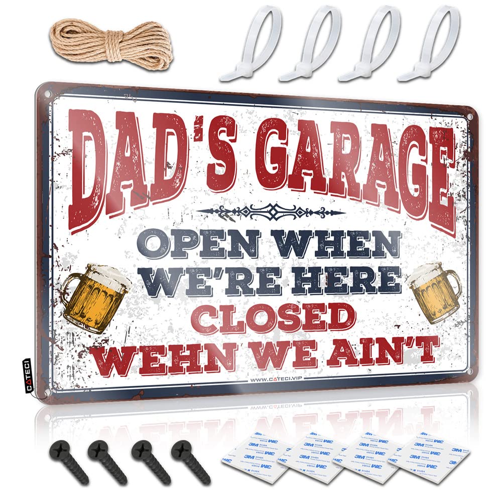 Artwork Name Cool Wall Art - Dad's Garage Heavy Metal Wall Art Ready To Hang For Interior(20X30CM)