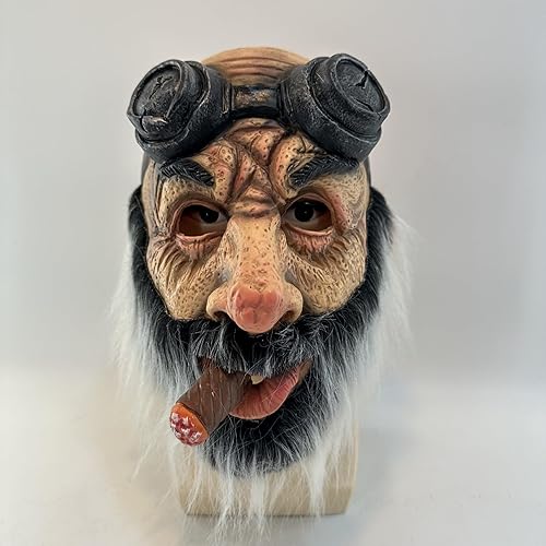 Miniatura 5 de Máscara de látex para abuelo y anciano de Halloween, máscara aterradora de látex, perfecta para cosplay, fiestas y bromas