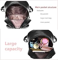 Vista 5 de Mochila imitación de piel con monedero para mujer