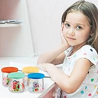Vista 5 de Tapas de silicona coloridas para tarros de yogur de vidrio de 5 oz Juego de 24 tapas para botellas Oui Herméticas, reutilizables, de grado