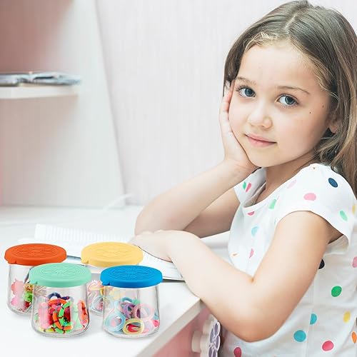Miniatura 6 de VOLCANOES CLUB Oui - Tapas de silicona para tarros de yogur, paquete de 36 fundas coloridas para tarros de vidrio de yogur Oui de 5 onzas, perfectas