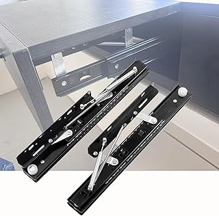 Dining Table Extension Slides, Folding Extendable Furniture Hardware Set, Heavy Duty Table Lifting Rail for Retrofitting Cabinet Drawers to add an Extra Desktop Extension(52cm/20.5in)