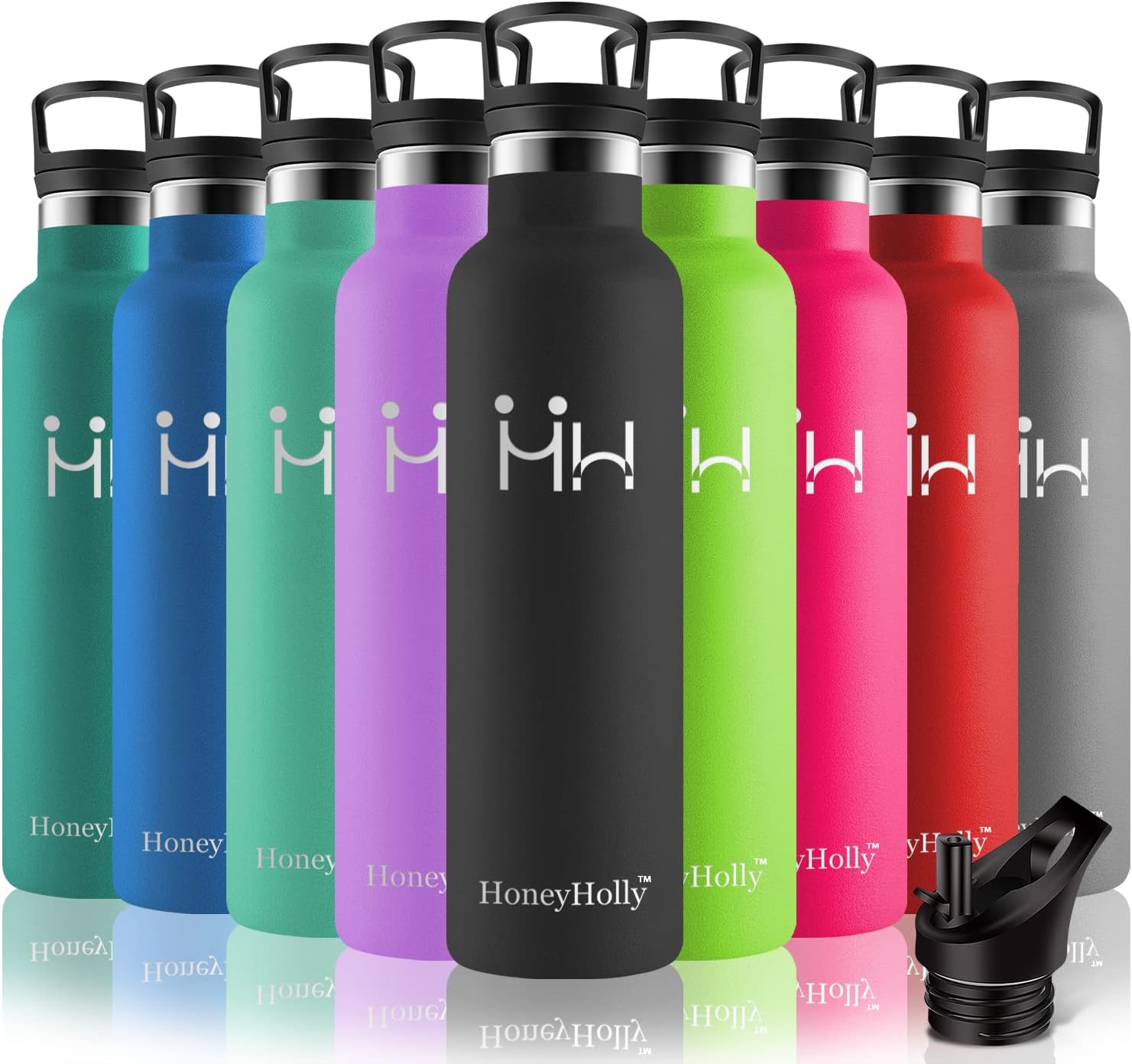 BUZIO Borraccia Termica, 400 Ml Borraccia Termica Con Cannuccia