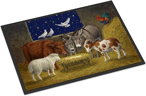 Caroline's Treasures ASA2205JMAT - Felpudo de 24 x 36 pulgadas, tapete para puerta delantera, interior y exterior, antideslizante, lavable, pelo