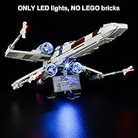Vista 3 de Vaodest Luz LED para Lego 75355 Star Wars X-Wing Starfighter, diseño y configuración compatible con el modelo 75355