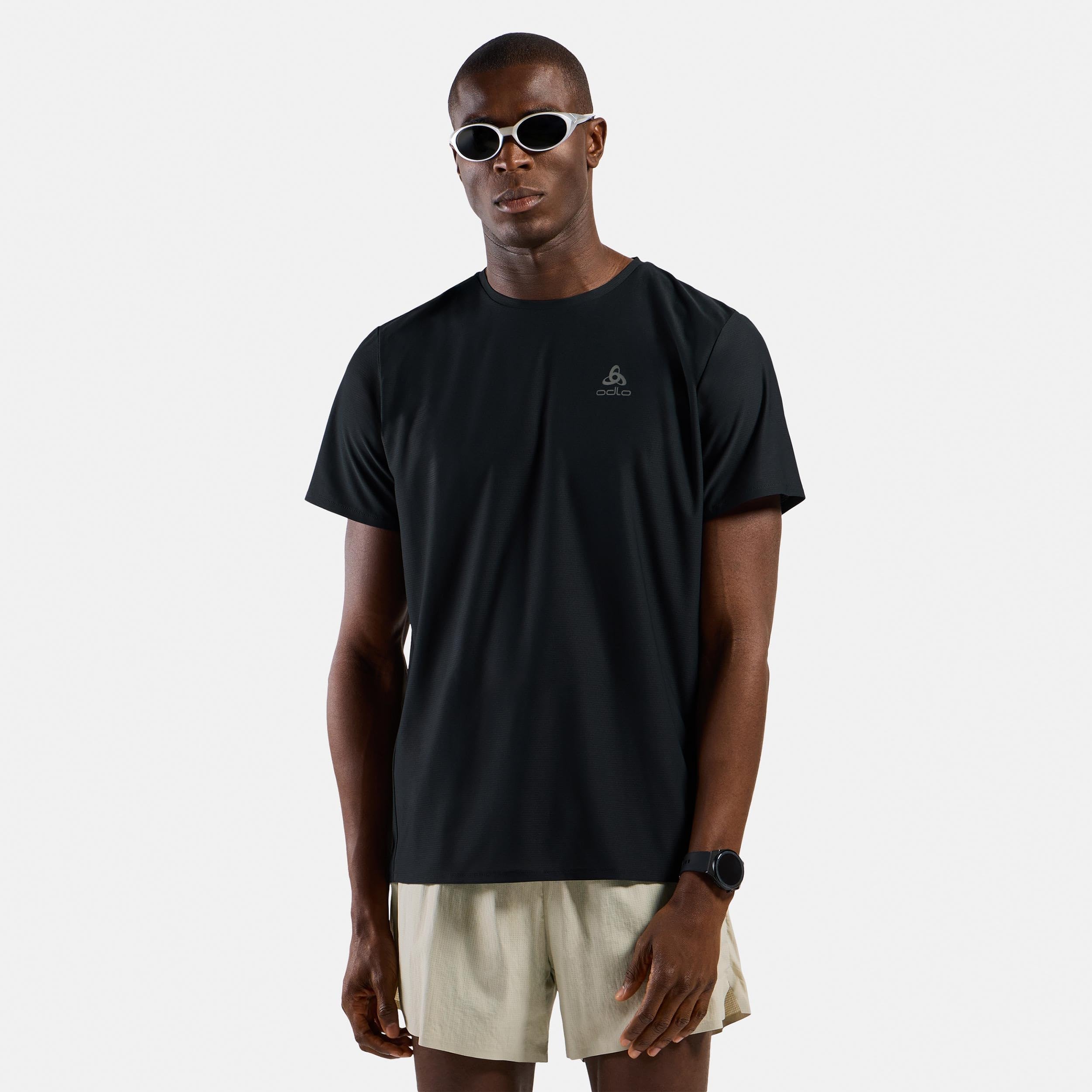 Odlo Herren Zeroweight Chill-Tec Tee Laufbekleidung Laufshirt Black - Schwarz L