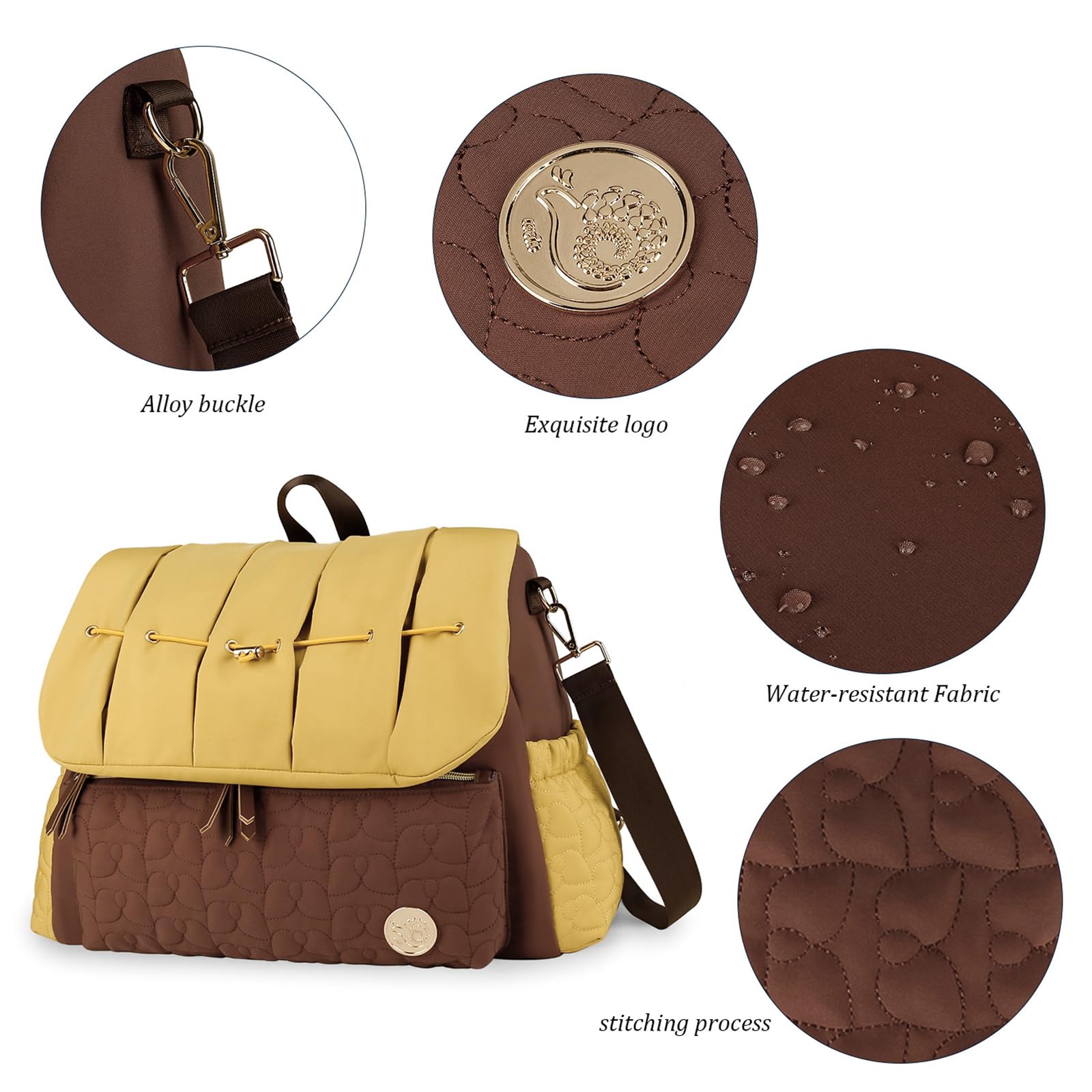 Wasserdichte Wickeltasche, Rucksack mit bequemen Schultergurten, Wickeltasche, Rucksack für Reisen, Eltern, bequemes Tragedesign