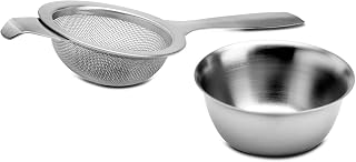 Kilo Stainless Steel Traditional Strainer with Drip Collector for Loose Leaf Teas