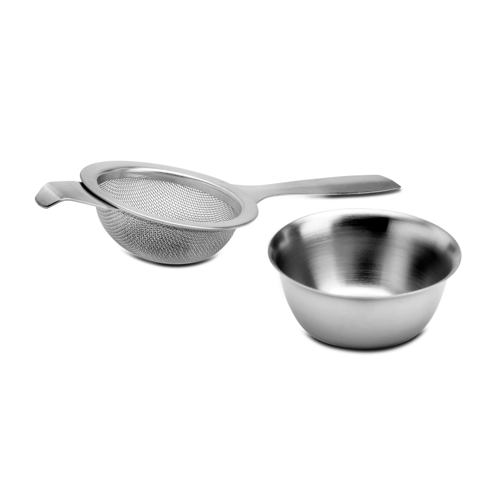 Kilo Green,Black D10 Stainless Steel Traditional Strainer With Drip Collector For Loose Leaf Teas,