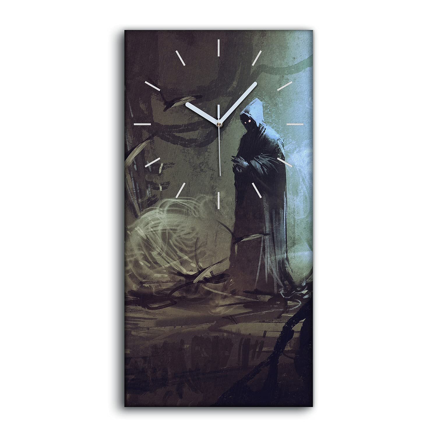 Horloge sur toile 30x60cm Coloray - Assistant de forêt - Cadran silencieux