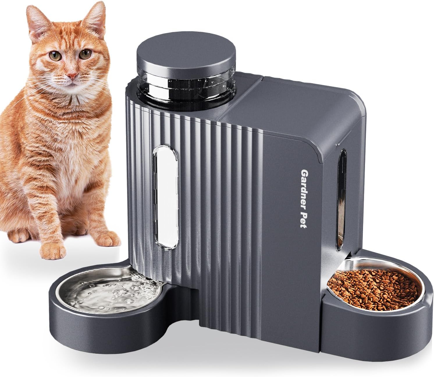 Gardner Pet Automatic Gravity Cat Food Feeder and Water