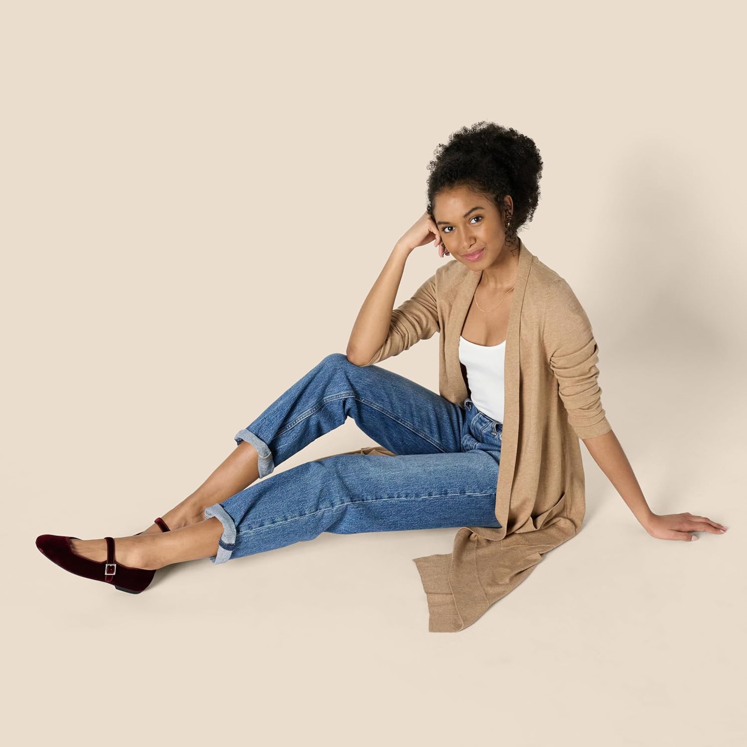 Amazon Essentials Women's Regular Fit Lightweight Duster Length Cardigan Sweater - Image 4