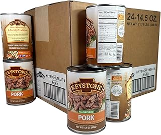 Keystone Meats All Natural Heat and Serve Canned Pork, 14.5 oz – Fully C...