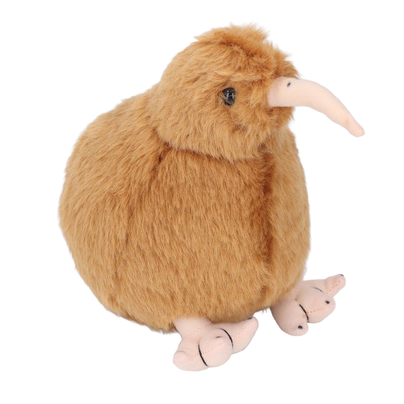 YUKERMARB 7.9inch Kiwi Bird Plush Toy, Stuffed Animal Furry Kiwi Plushie Doll Soft Standing Plush Animal Toy for Kids Toddlers (Brown)