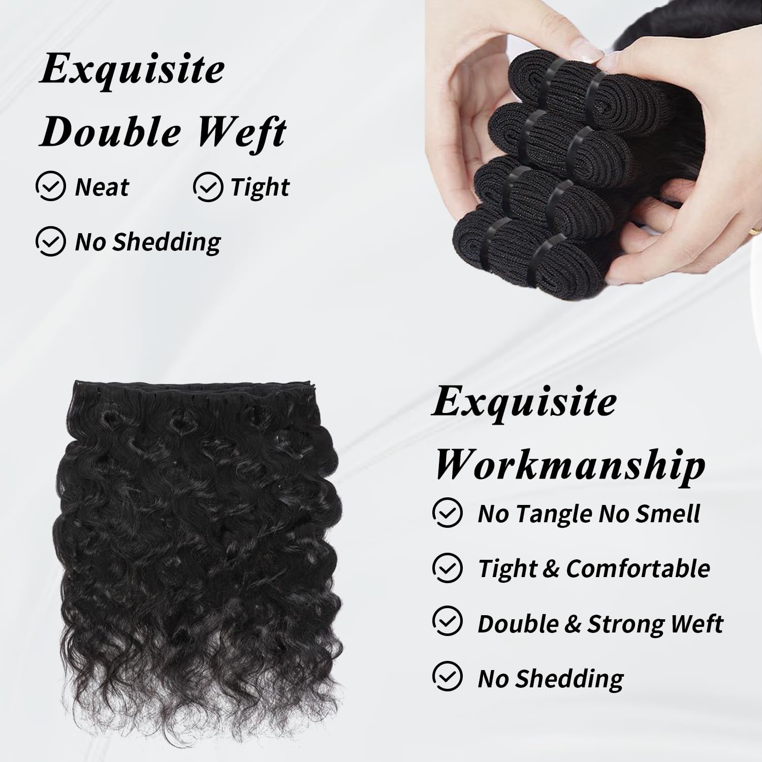 17A Raw Body Wave Bundles Human Hair, 100% Unprocessed Virgin Remy Hair, Double Wefts, Silky Soft Glossy, Triple Lifespan, Natural Black 12 14 16 Inch