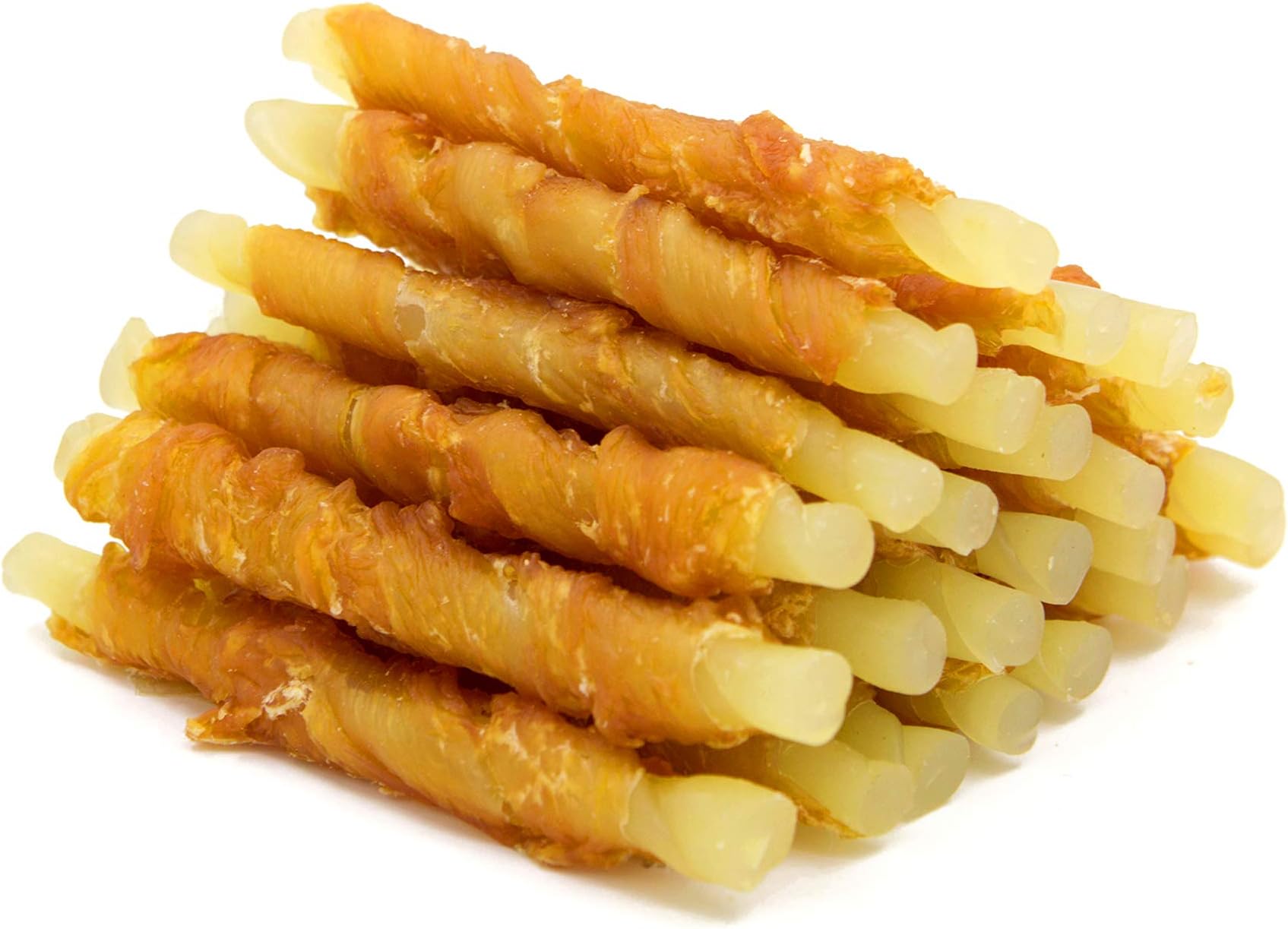 Jungle Calling Rawhide Free Dog Chews, Chicken Wrapped Cod Sticks Dog Treats, Soft Chewy Training Treats for Small Medium Dogs, 10.6 oz