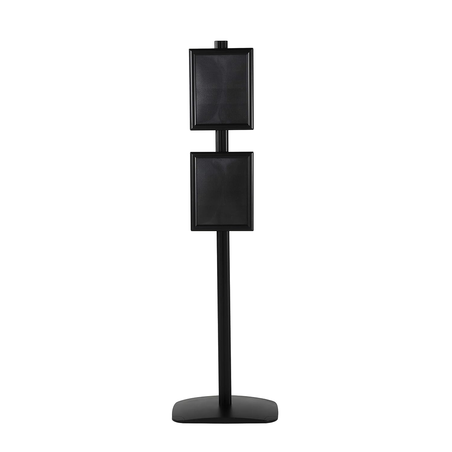 M&T Displays Free Standing Aluminum Display Stand Single Sided Document Brochure Sign Holder Front Loading Portrait Landscape Snap Frame 2x(8.5x11) inch Black - Image 4