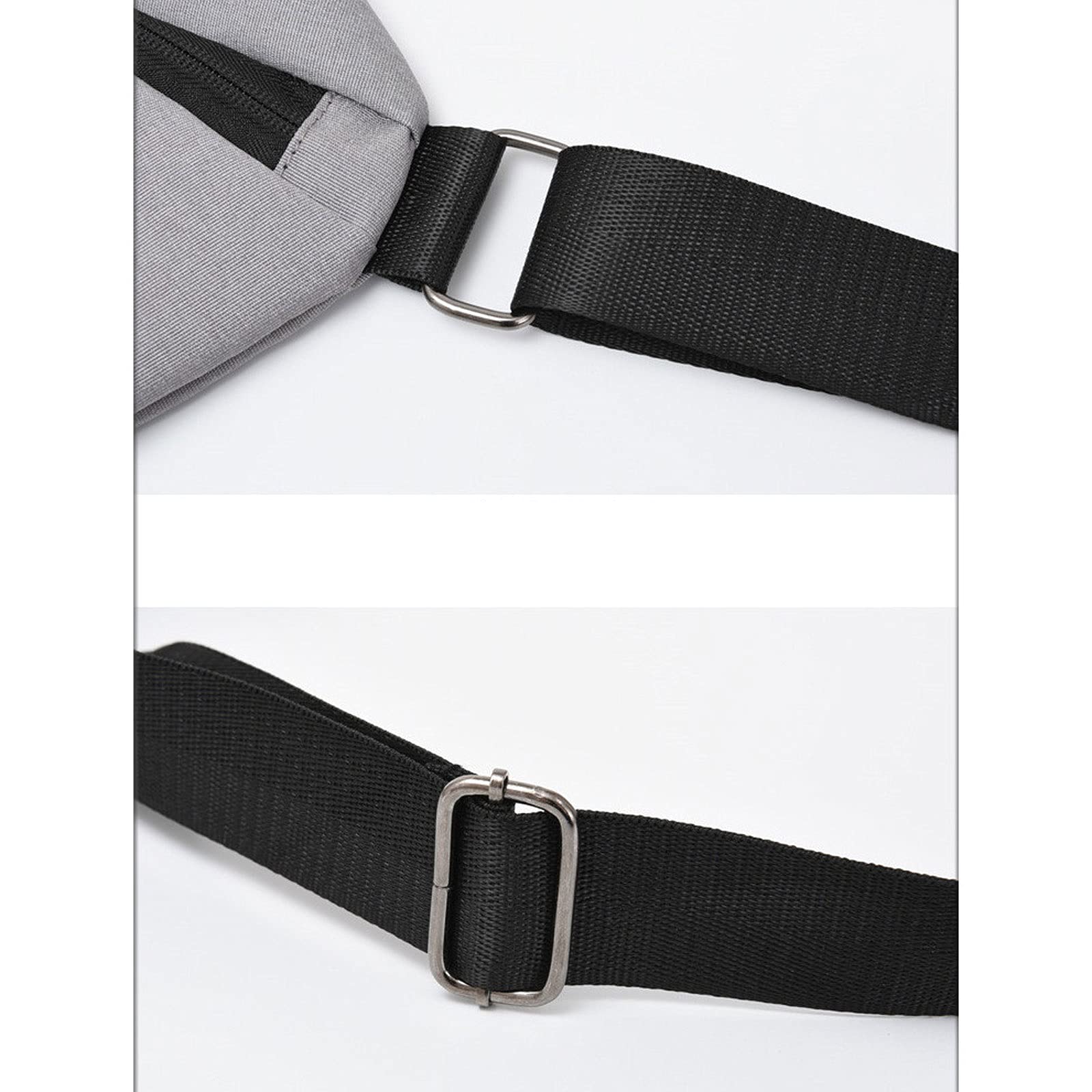 XIANGFAXB Bandoleras Hombre Ultra Delgado antirrobo Bolso Pecho pequeño Cruz bods Bolsas de Cuerpo Reflectante Mini Bolso de Mensajero Hombres Hombro Deporte Bolsa Paquete (Color : Grey)