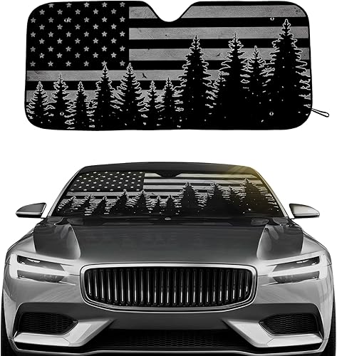 Miniatura 1 de Sosolong Parasol para parabrisas de automóvil, 57 x 27.5 pulgadas, parasol para parabrisas delantero con material de enfriamiento de doble grosor,