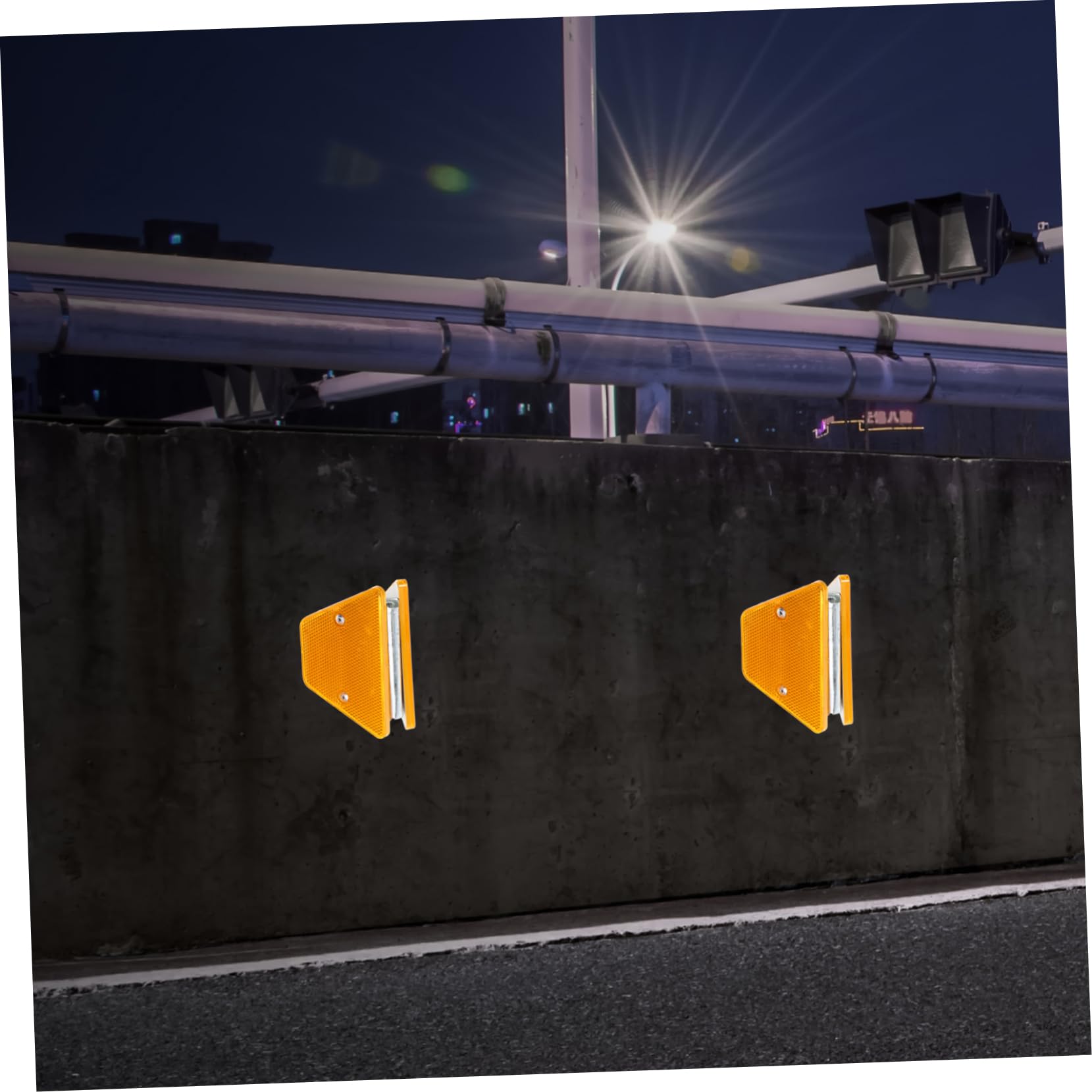 ULTECHNOVO 6piezas Marcadores Reflectantes De Carretera Delineadores De Seguridad Para Pavimento Instalación Sencilla Diseño Elegante y Alta Visibilidad Adecuados Para Entradas y Vías