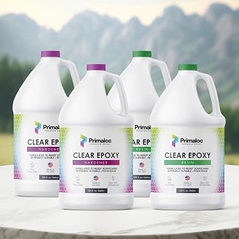 Premium Clear Epoxy Resin - 4 Gallon Kit 2 Gal Resin + 2 Gal Hardener | Table Tops, Bar Tops, Countertops | Food Safe, Bubble-Free, UV Resistant - Easy Application