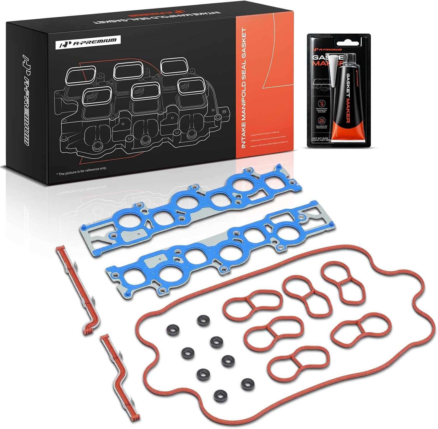 A-Premium Lower and Upper Engine Intake Manifold Gasket Set Compatible with Ford F-150 01-03, F-150 Heritage 2004, E-150/E-250 2003, E-150 E-250 Econoline 2001-2002, E-150 Econoline Club Wagon, 4.2L