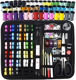 Sewing Kit 172 Pcs Needle and Thread Kit Premium Sewing Suppliers Accessories Tools Portable Sewing Threads, Needles, Scis...