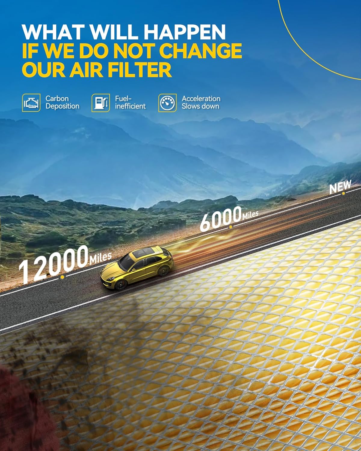 PHILTOP Engine Air Filter, Compatible with CA9269 Chevrolet Express 3500/2500 2001-2016, 1500 2001-2014, 4500 2009-2016, GMC Savana 3500 2001-2016, Savana 1500/2500/4500