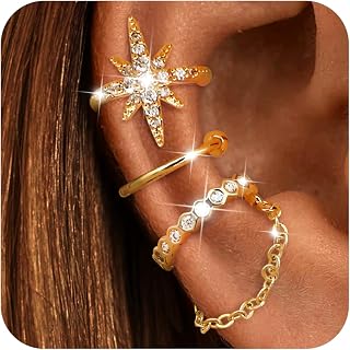Ear Cuffs Non-Piercing for Women Cute Small Clip-On Cartilage Earrings