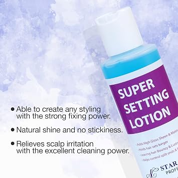 Professional Super Setting Lotion, 4oz (118ml), Advanced Heat Protectant for Thermal Styling, Blow Drying & Curling - Volumizing, Anti-Frizz, and Detangling Formula for Smooth, Bouncy Hair
