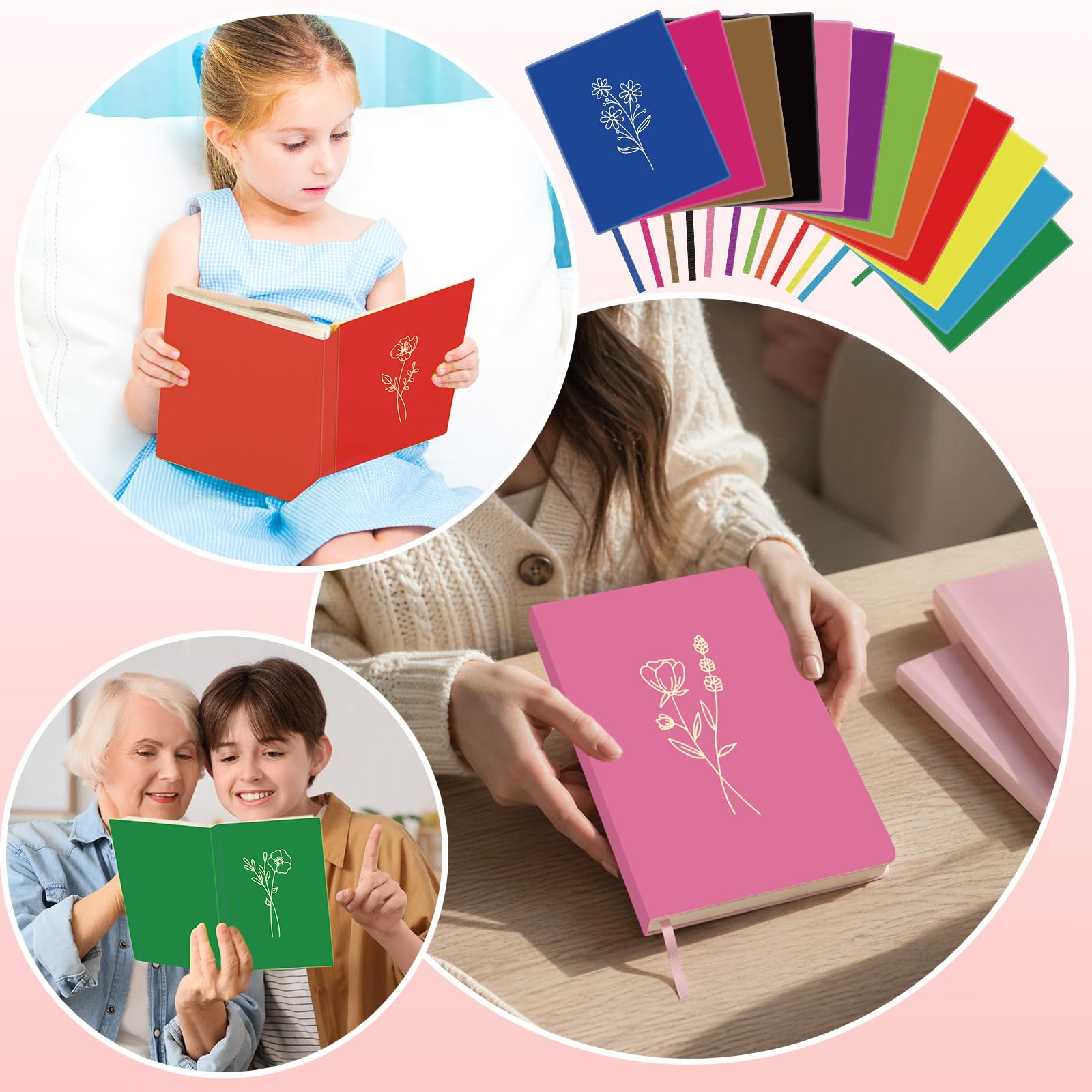 24 copertine colorate in tessuto elasticizzato per libri di testo con copertina rigida, 22,9 x 27,9 cm