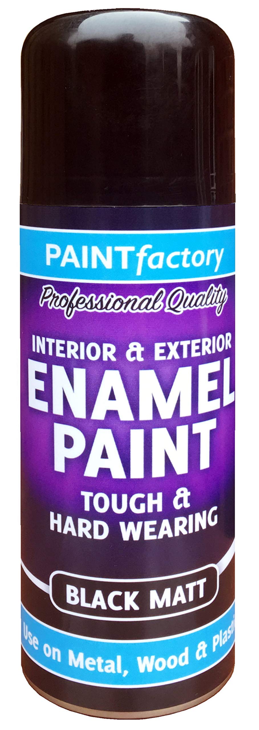 Paint Factory Enamel Paint Black Matt, 400 ml