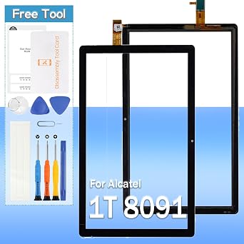 Yondista for Alcatel Tablet 1T 10 8092 8091 2020 Touch Screen Replacement Wi-Fi 10.1 inch Front Glass Touch Panel Digitizer with ToolsNot Include LCD