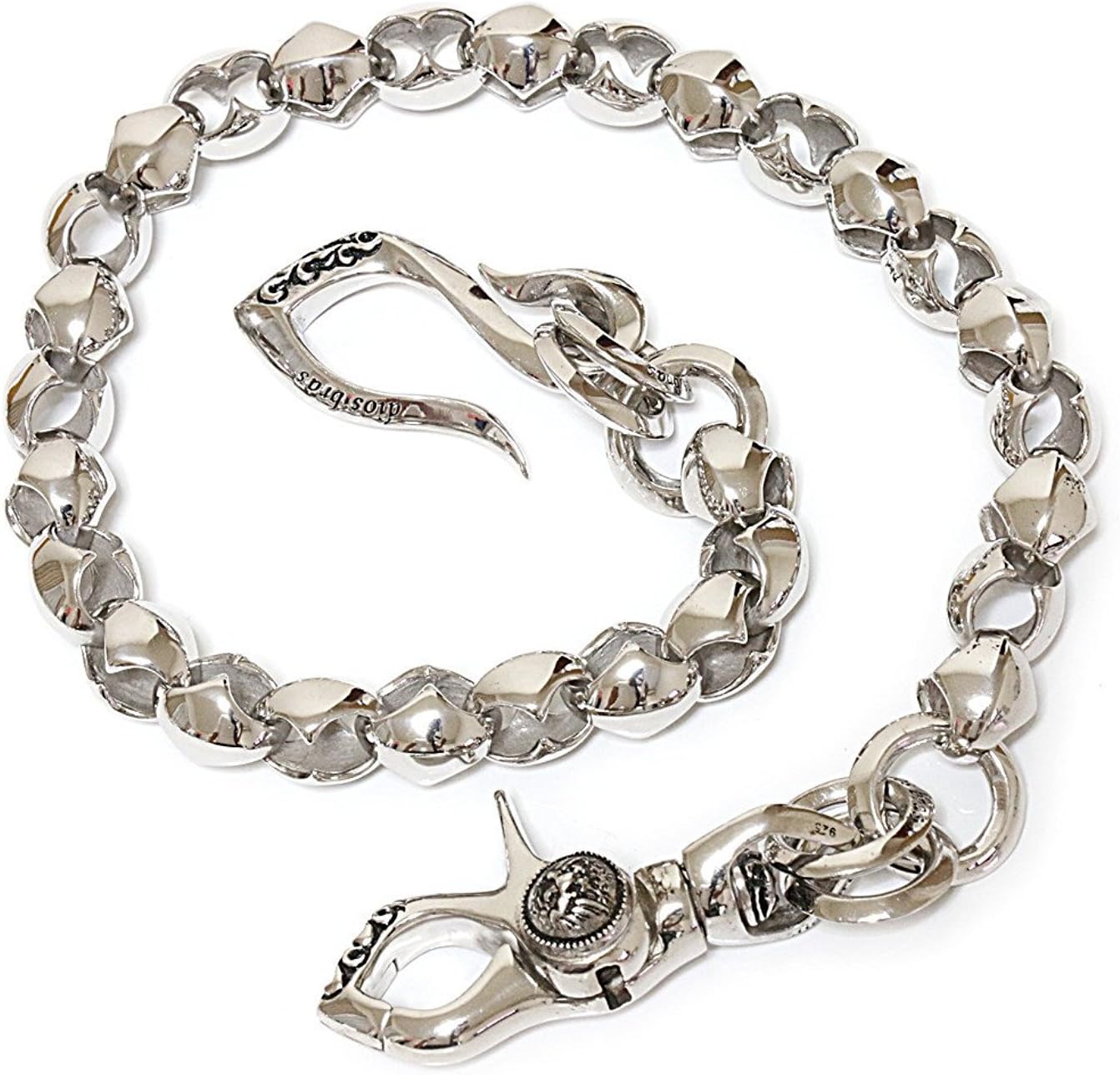 ディオブラス　diosbras　ウォレットチェーン　白真鍮シルバーコーティング Amazon.co.jp: [diosbras] ディオブラス-ウォレットチェーン