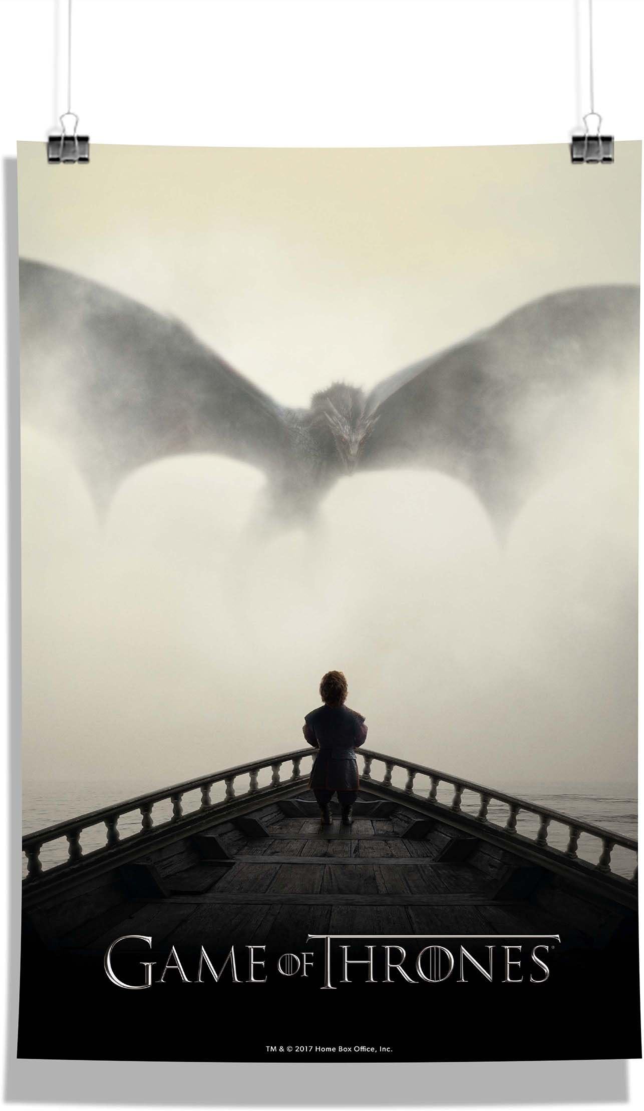 MC SID RAZZ Game of thrones Tyrion Ship Abstract Wall Poster for Home, Office, Living Room Décor without Frame, Licensed by HBO (Multicolor, A3).