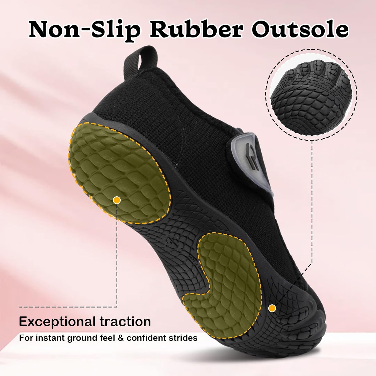 relxfeet Women's Slippers Adjustable Wide Width Diabetic Shoes Non-Slip Indoor Outdoor House Shoes Comfort for Plantar Fasciitis Edema Swollen Feet - Image 6