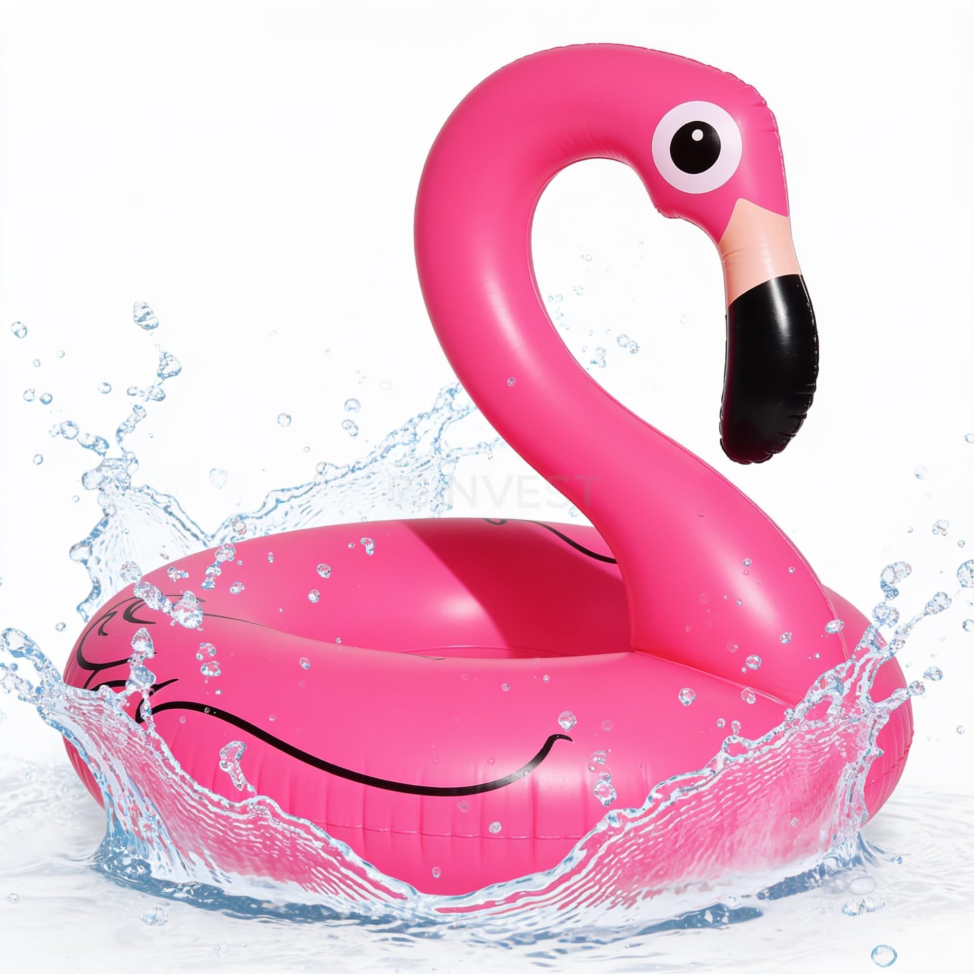 Dmuchane Koło do Pływania Flaming Różowe PVC 90 cm | Dla Dzieci i Dorosłych, Średnica 90 cm, Trwały PVC, Basen, Plaża, Jezioro, Wewnętrzna Śr. 75 cm