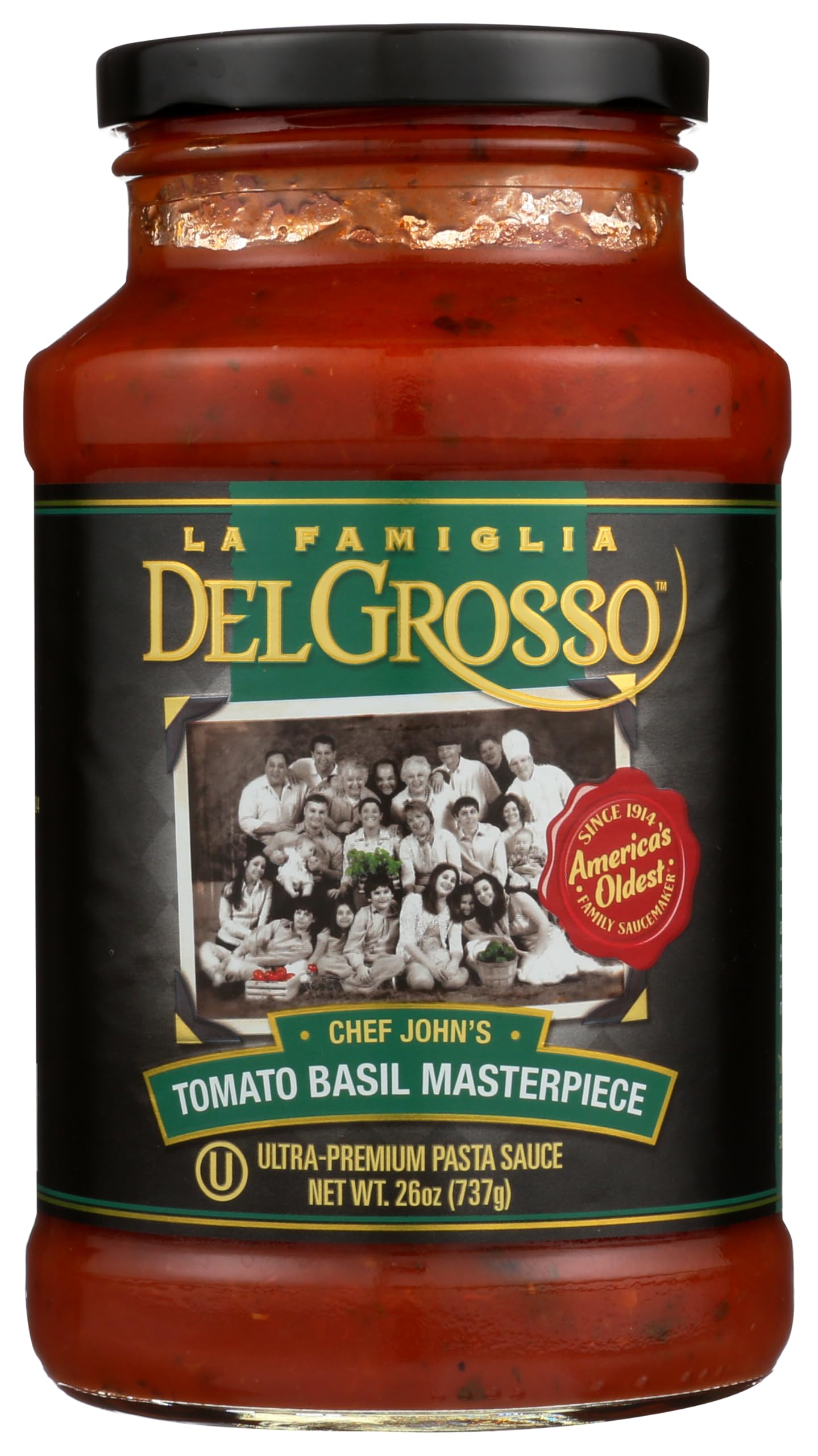 La Famiglia Delgrosso Sauce Pasta Tomato Basil, 26 oz