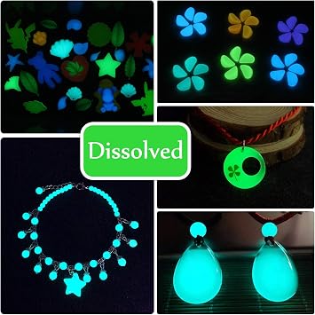 Epoxy UV Resin Color Pigment - Glow In The Dark Liquid Luminous Transparent Epoxy Resin Dye for UV Resin Art Coloring, DIY Jewelry Making - Self Glowing UV Resin Colorant for Paint, Crafts - 10ml Each