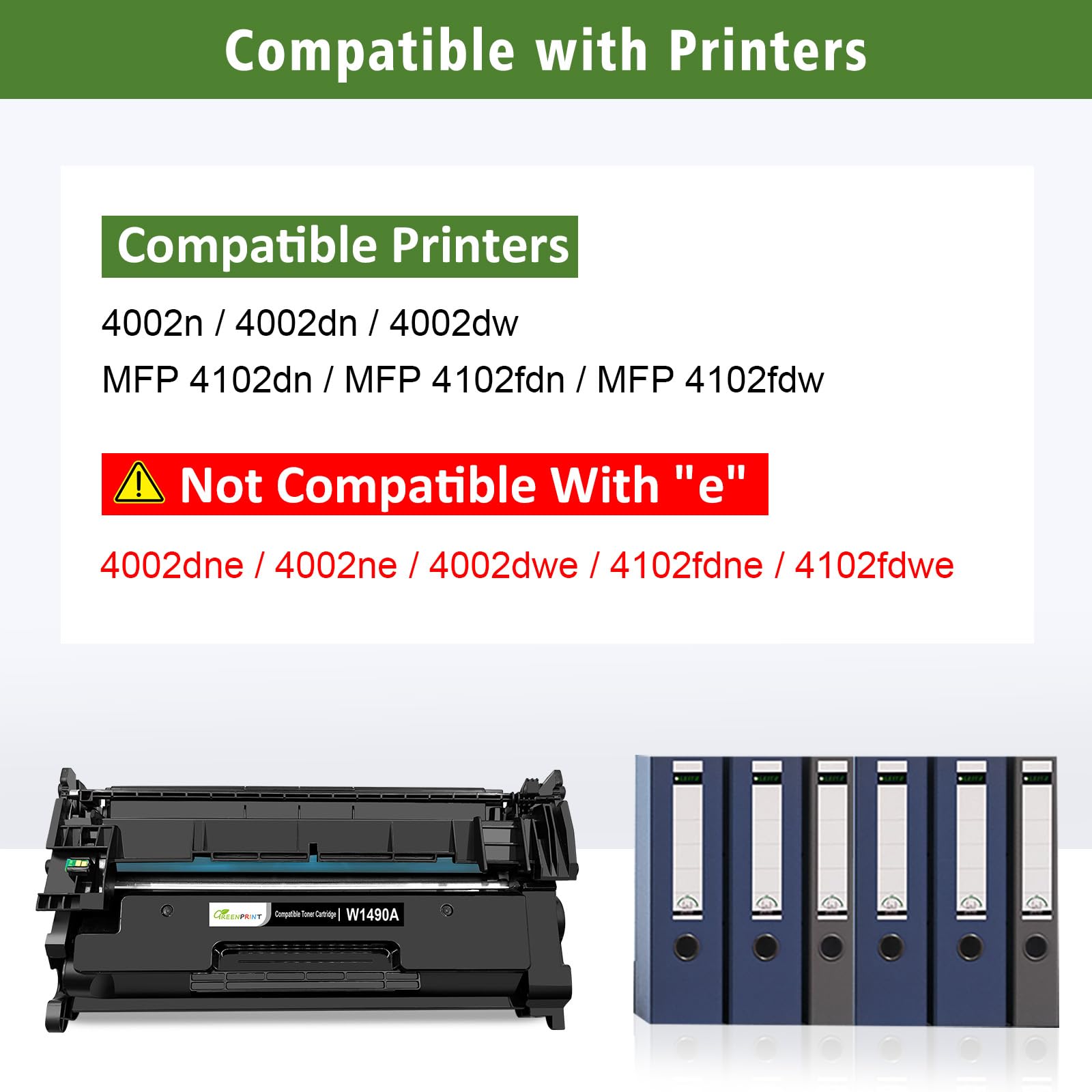 GREENPRINT (con CHIP 149A W1490A Cartuccia Toner Compatibile Nero Capacità Standard 2900 Pagine per H P 4002n 4002dn 4002dw 4102fdn 4102fdw, Non Funziona con Stampanti Il cui Modello Termina con“e”