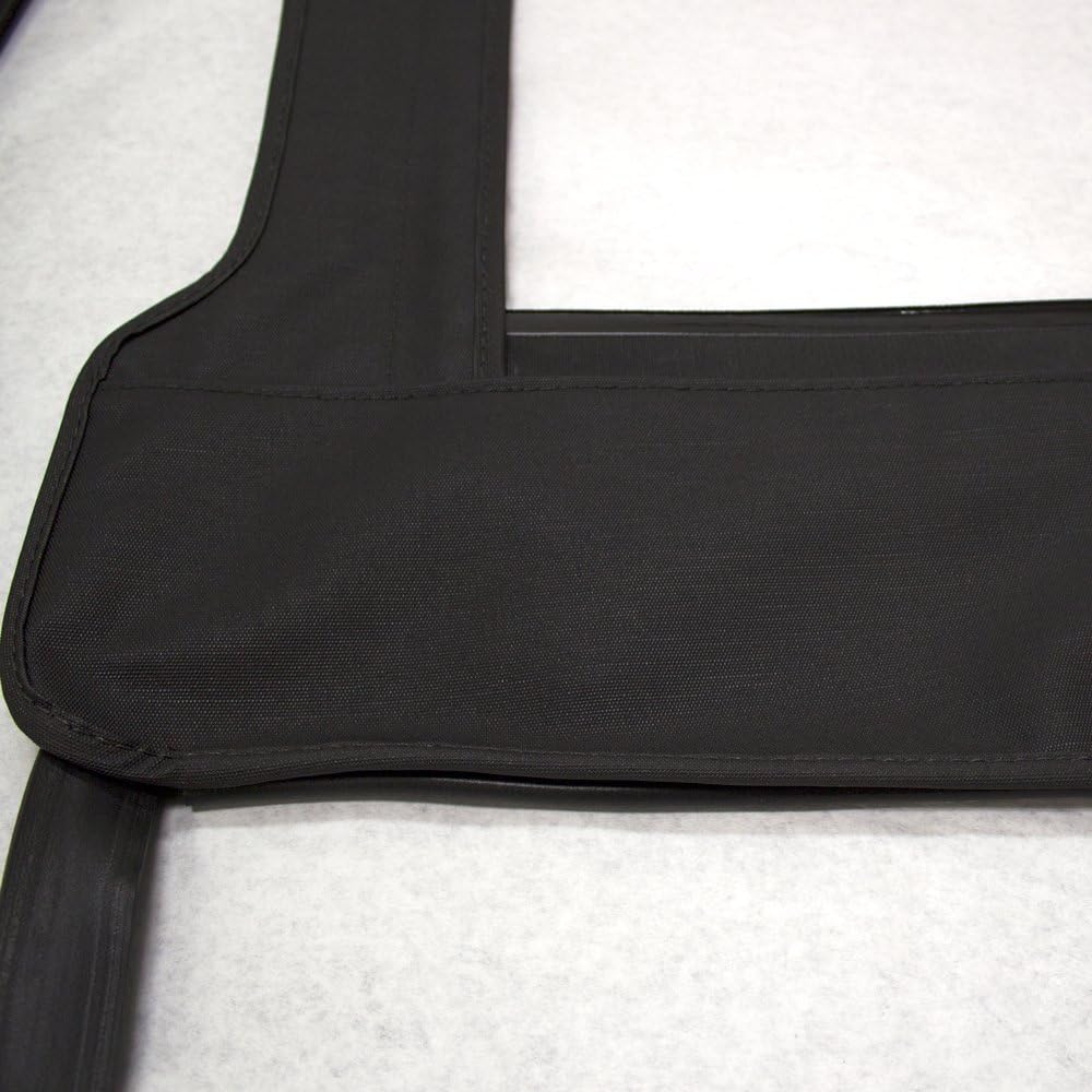 Sierra Offroad Jeep Half Doors for 1997 to 2006 Jeep Wrangler TJ - Black, Diamond Vinyl - 2 Door Skins with Plastic Clear Windows - Factory OEM Precision Fit Replacement - Upper Door Skin (Set of 2)