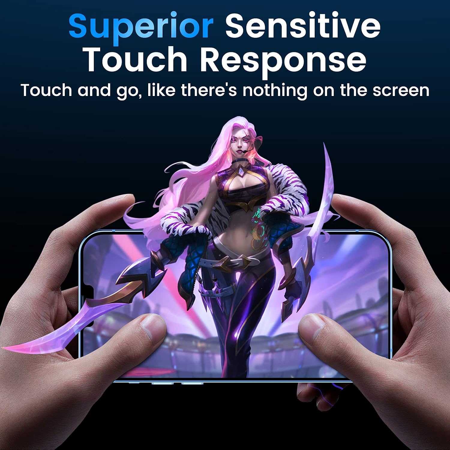 2 Pack MOHAVE Compatible with iPhone 13 Pro Max & iPhone 14 Plus Privacy Screen Protector 6.7'' with Auto Alignment Kit, Diamond Hardness Anti Spy Tempered Glass, 10X Military Grade Shatterproof, Case Friendly