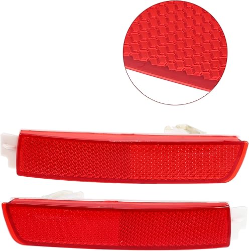 Miniatura 4 de X AUTOHAUX 1 par exterior parachoques trasero lateral marcador reflector rojo para Nissan Sentra 2013-2018 lado izquierdo derecho 265655C000