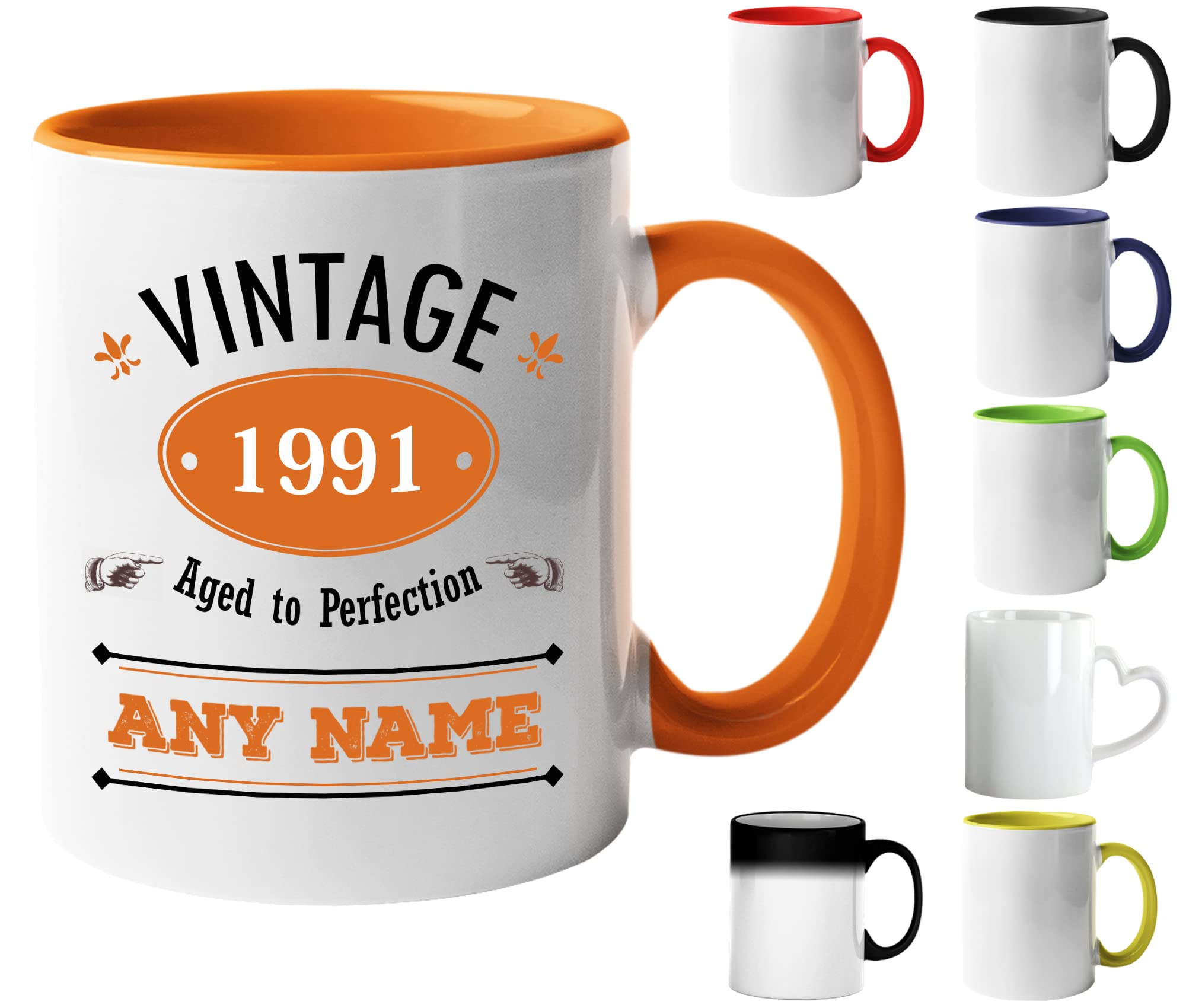 Mr Jeans Vintage 1991 Mug (Age 31) Aged to Perfection Personalised Mug - Customised 31th Birthday Gift - Add Name