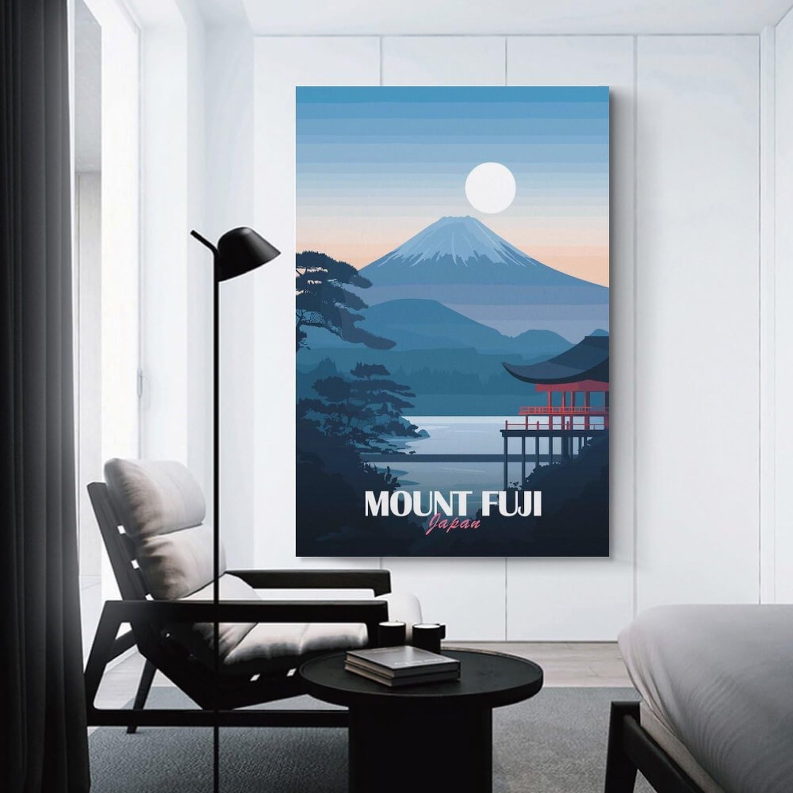 Junmoney Unframe-Style-22-1 Mount Fuji Japan (2) Wall Art Print, 12X18inch(30X45cm), For Office, Study Or Home Workspace, Decorative Artwork For Productive Spaces