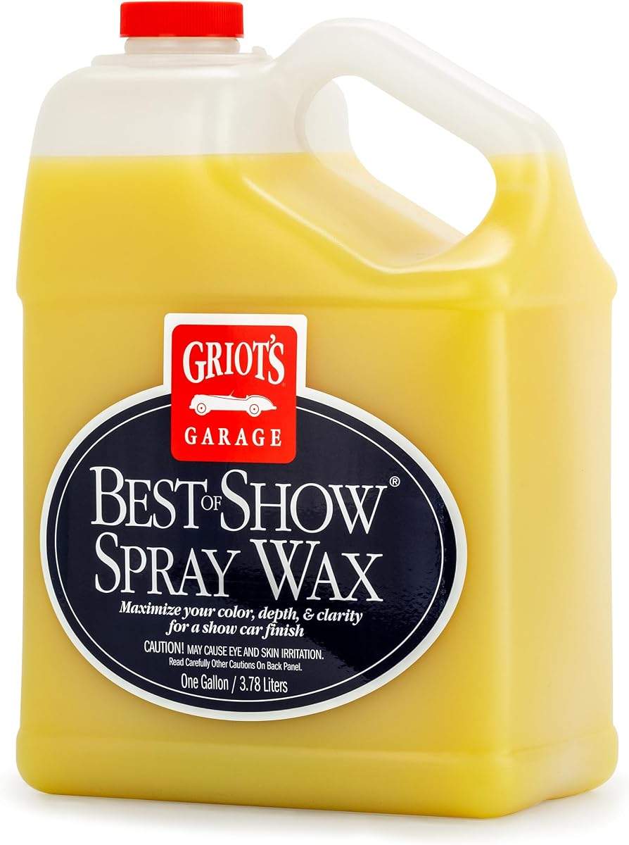 Best of Show Spray Wax for Car Detailing, Works on Paint Protection Films and Ceramic Coatings, Proporciona una cobertura duradera entre usos, 10969, un galón