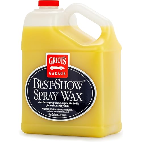 Griot's Garage Best of Show Spray Wax for Car Detailing, Works on Paint Protection Films and Ceramic Coatings, Provides Long-Lasting Coverage Between Uses, 10969, One Gallon