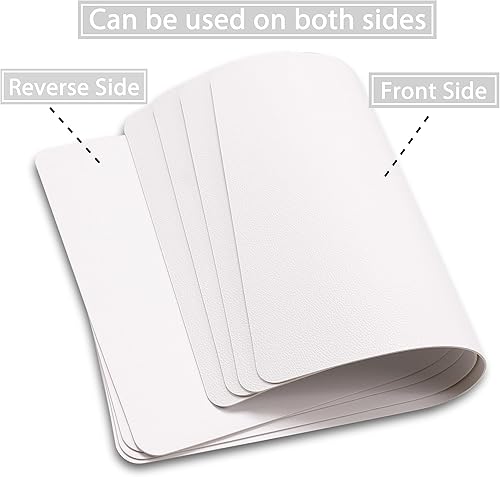 Miniatura 5 de Manteles individuales lavables de cuero, impermeables, resistentes al calor, fáciles de limpiar, para mesa de comedor, juego de mesa de cocina (6,