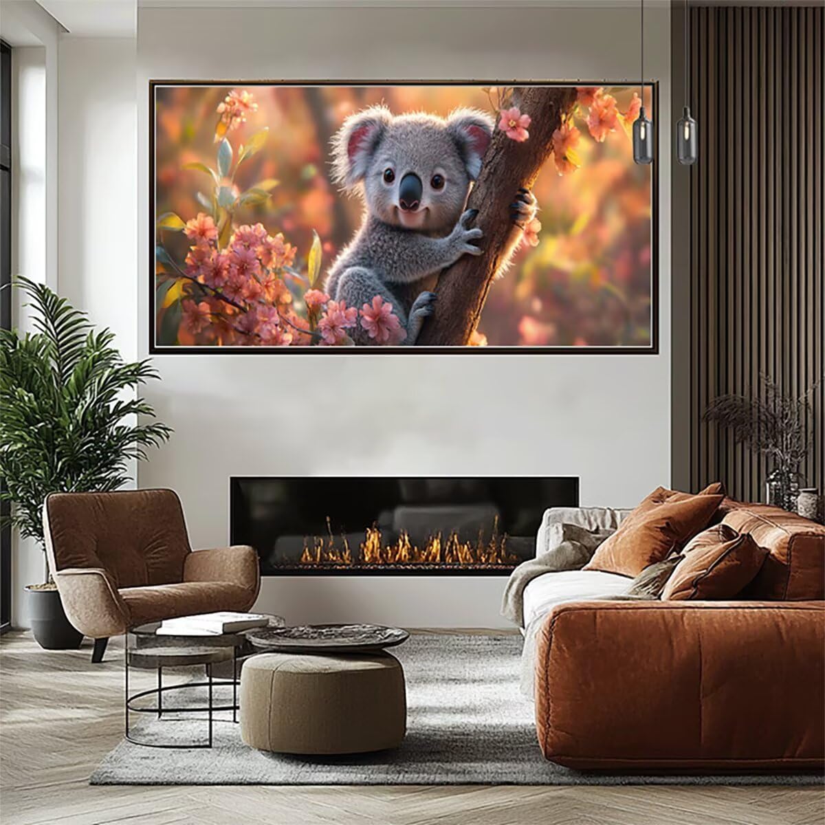 数字油絵 コアラ, ペイントバイナンバー 花, Paint by Numbers 手芸キット, DIY 数字塗り絵 手作り絵画 大人